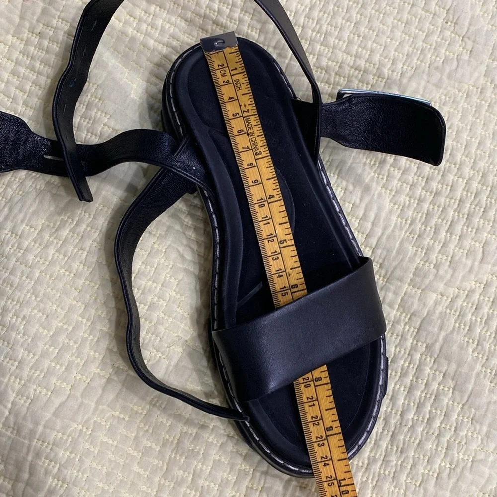 Rag & Bone Black Chunky Sandals with Leather Straps
